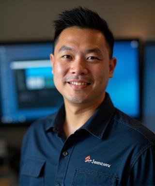 Portrait of Jason Lee, Head Technician at Aussie SecureVision